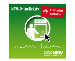 Infografik zu NRW-Onlinetickets mit dem Hinweis "selbst drucken".